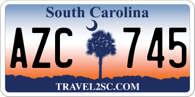 SC license plate AZC745