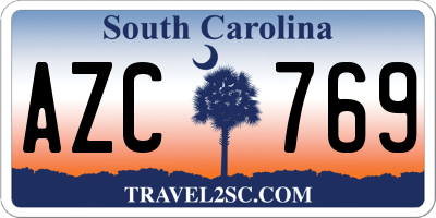 SC license plate AZC769