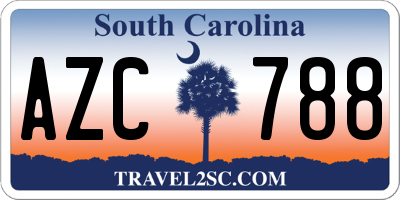 SC license plate AZC788
