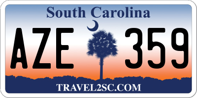 SC license plate AZE359