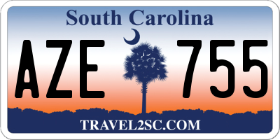 SC license plate AZE755