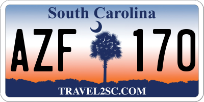 SC license plate AZF170