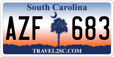 SC license plate AZF683