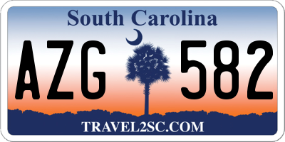 SC license plate AZG582