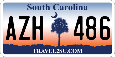 SC license plate AZH486