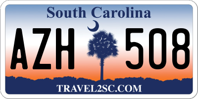 SC license plate AZH508