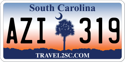 SC license plate AZI319