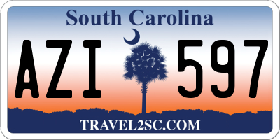SC license plate AZI597