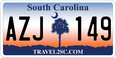 SC license plate AZJ149