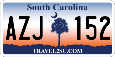 SC license plate AZJ152