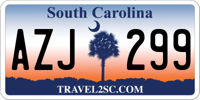 SC license plate AZJ299