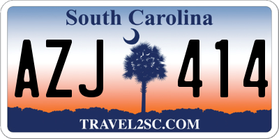 SC license plate AZJ414