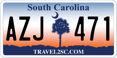 SC license plate AZJ471