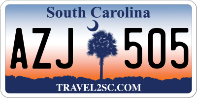 SC license plate AZJ505