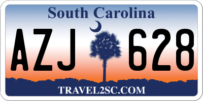 SC license plate AZJ628