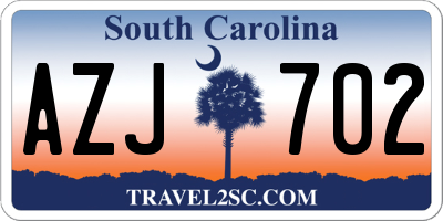 SC license plate AZJ702