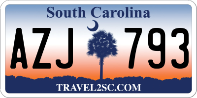 SC license plate AZJ793