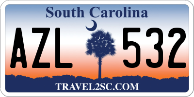 SC license plate AZL532