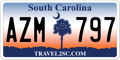 SC license plate AZM797