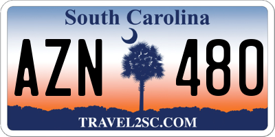 SC license plate AZN480