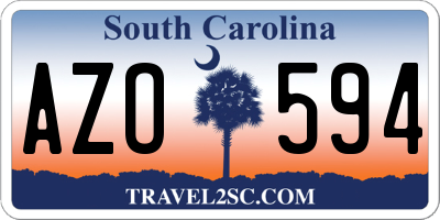 SC license plate AZO594