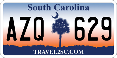 SC license plate AZQ629