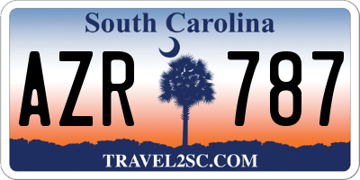 SC license plate AZR787