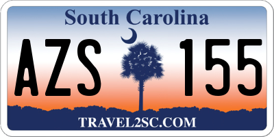 SC license plate AZS155