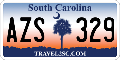 SC license plate AZS329