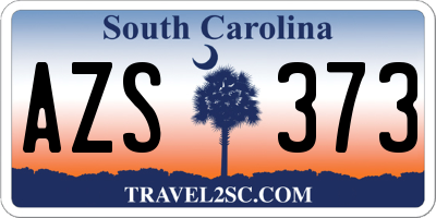 SC license plate AZS373