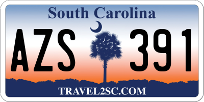 SC license plate AZS391