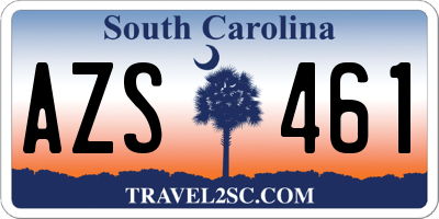 SC license plate AZS461
