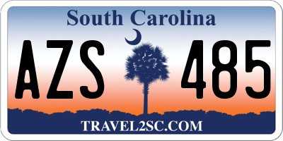 SC license plate AZS485