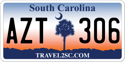 SC license plate AZT306
