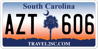 SC license plate AZT606