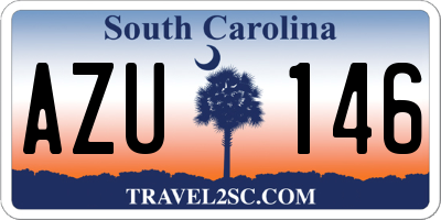 SC license plate AZU146