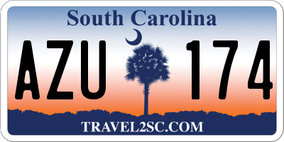 SC license plate AZU174