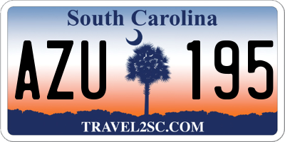 SC license plate AZU195