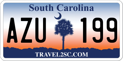 SC license plate AZU199