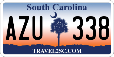 SC license plate AZU338