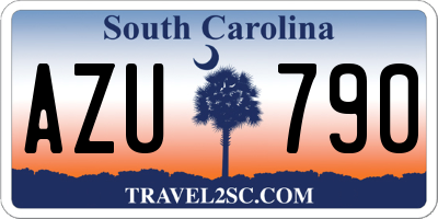 SC license plate AZU790