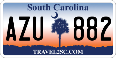 SC license plate AZU882
