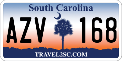 SC license plate AZV168