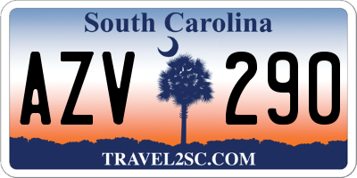 SC license plate AZV290