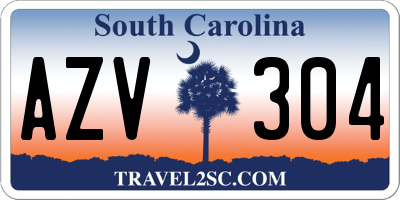 SC license plate AZV304