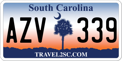 SC license plate AZV339