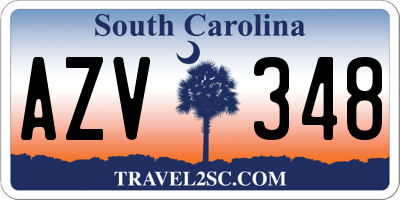 SC license plate AZV348