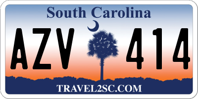 SC license plate AZV414