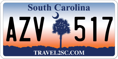 SC license plate AZV517