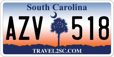 SC license plate AZV518